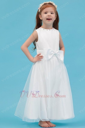 Wholesale Scoop Crystal White Organza Find Flower Girl Dresses Online