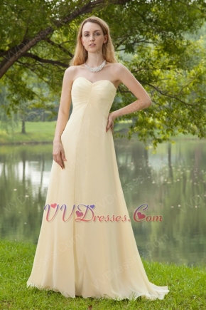 Sweetheart Champagne Chiffon Bridesmaid Dress Cheap