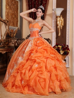 Where Can I Find 2014 Winter Quinceanera Dress Orange