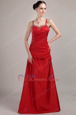 Spaghetti Straps A-line Beautiful Quality Wine Red Prom Dress