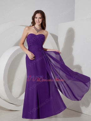 Column Blue Violet Chiffon New Styles Prom Dress Cheap