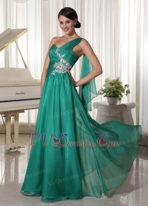 2014 Best Seller Side Zipper Prom Dress Turquosie One Shoulder Skirt Inexpensive