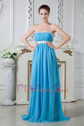 2019 Best Seller Empire Waist Aqua Evening Dress Shop