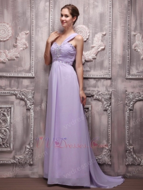 Hot Sell Lavender Social Occasion Prom Dress With One Shoulder Skirt