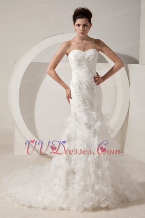 Slim Pretty Mermaid Trumpt Wedding Dress Special For Bride Low Price