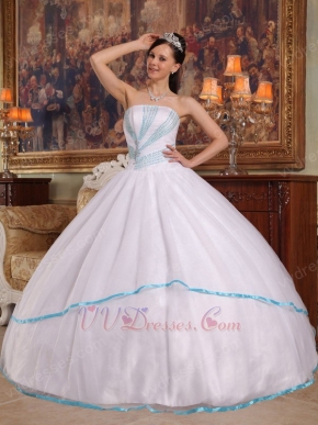 Strapless Top Designer White Quinceanera Dresses For Girls