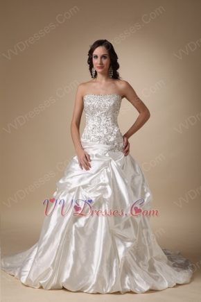 Embroidery Floor Length Western Wedding Dress In South Dakota