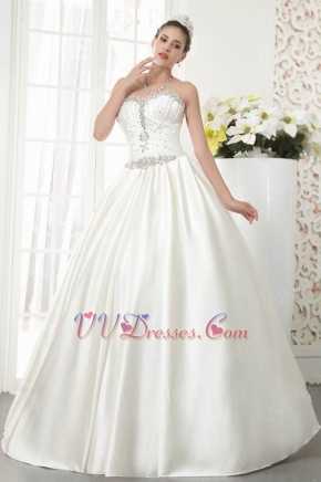 Luxuriours Sweetheart Neck Crystal Bodice Lace Up Wedding Dress