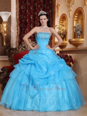 Aqua Blue Allure Quinceanera Dress To Adult Ceremony Wear