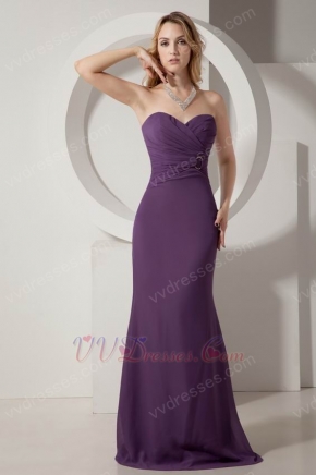 Sweetheart Ruched Dark Purple Cheap Prom Party Dress Online