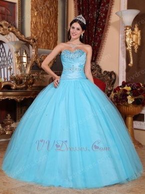 Aqua Blue 2018 Top 100 Military Quinceanera Dress For Puberty