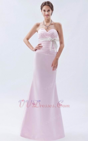 Pretty Sweetheart Sheath Silhouette Misty Rose Prom Dress Petite