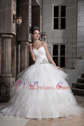 Pretty Princess Ball Gown Sweetheart Cache Bridal Dress Discount Season Low Price