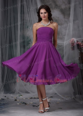 Purple Chiffon Short Skirt For Bridesmaid Wedding Wear lovely