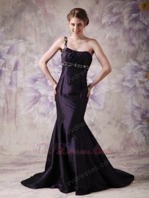 Mermaid Skirt Dark Purple Evening Dress For Woman Wear