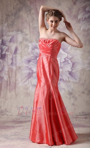 Sweetheart Mermaid Coral Pink Prom Dress UK