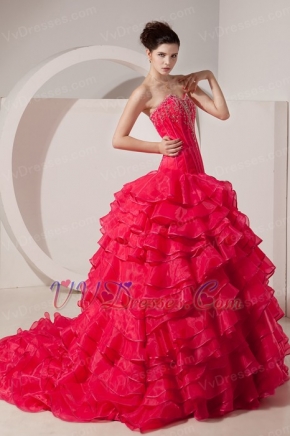 Best Fuchsia Organza Prom Dress For 2014 Junior Girl Wear Like Princess