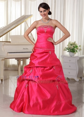 Custom Made Designer Your Own Hot Pink Quinceanera Dress With Pick-ups Like Princess