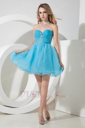 Sexy Sweetheart Crystl Aqua Skirt Dress For Sweet 16 Party