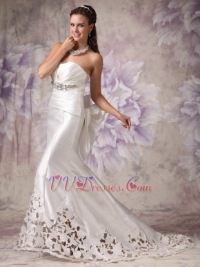 Simple Sweetheart Mermaid Pleated Wedding Bridal Dress