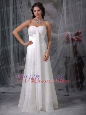 Classical Sweetheart Long Junior Bridesmaid Dress White lovely