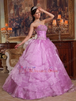 Lilac Quinceanera Dress to 16th Girl With Handmade Flower