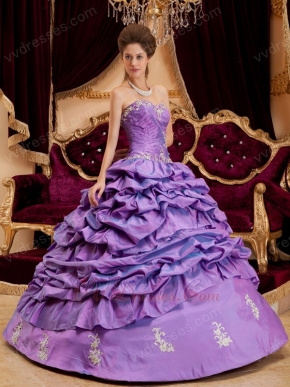 Dark Orchid Designer Quinceanera Dress With Applique