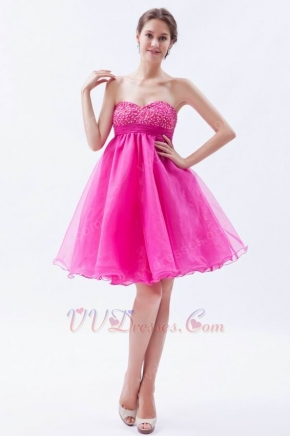 Allure Mini Fuchsia Graduation Dress For Girl Wear