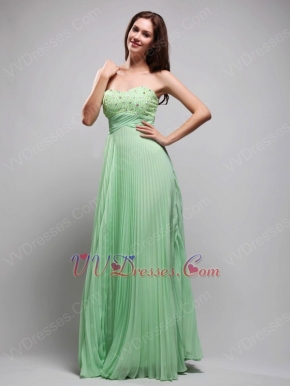 Apple Green Chiffon Exclusive Prom Dress Inexpensive