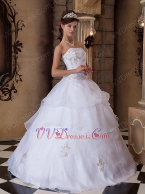 Layers White Organza Skirt Dama Dress For Quinceanera