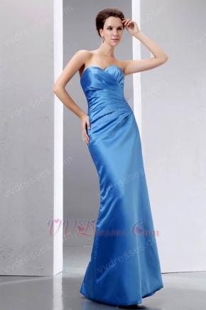 Sweet Heart Mermaid Cornflower Blue Celebrity Prom Dress Petite