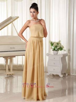 Champagne Chiffon Fall Prom Dress Zipper-up Back Designer For Girlish