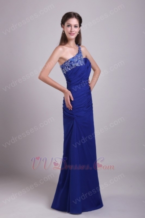 New Look Floor Length Sapphire Prom Dresses With Applique