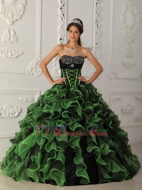 Sweetheart Sprin Green Dama Quinceanera Dress For Dsicount