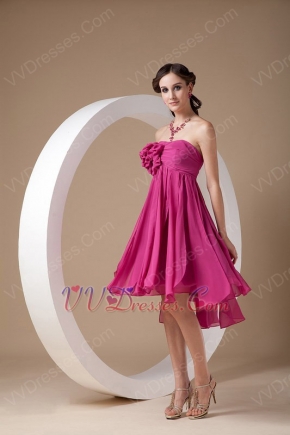 Ruby Bridesmaid Dress With Hand Made Flowers Under $100