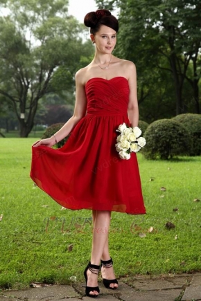 Custom Vintage Wine Red Bridesmaid Wedding Wear