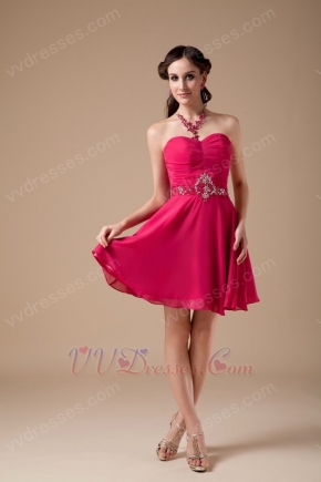 Sweetheart Deep Rose Pink Sweet 16 Prom Party Dresses