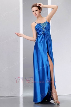 Spaghetti Straps Split Design Discount Evening Dress