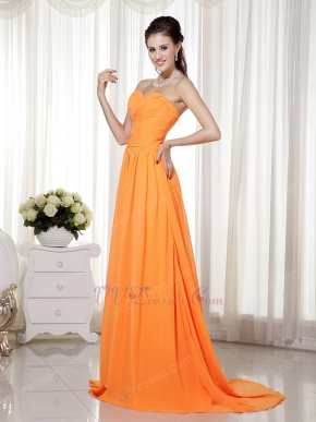 Tropical Orange Sweetheart Long A Prom Dress Website