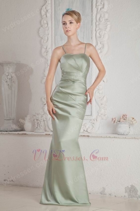 Spaghetti Straps Celadon Greyish-Green Stain Prom Dresses Pretty