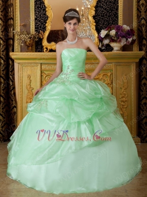 Lovely Style Quinceanera Theme Dress In Apple Green