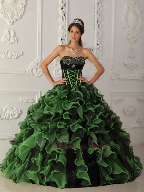 Sweetheart Sprin Green Dama Quinceanera Dress For Dsicount