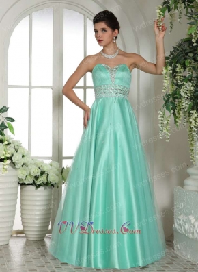 Mint Apple Green Sweetheart Corset Military Prom Ball Gown Little Puffy