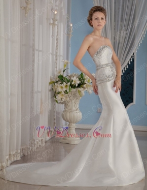 Sexy Sweetheart Trumpet Fishtail Wedding Dress With Beading