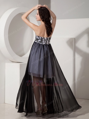 black-and-white-short-front-long-back-skirt-prom-dress