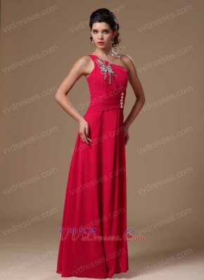 Customize Fuchsia Celebrity Gowns Single Shoulder Strap With Cut Out