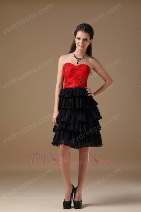 Black Layers Skirt Multi Color Homecoming Dress By Designer