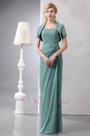 Mediun Aquamarine Mother Of The Bride Dress And Jacket