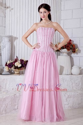 Not Expensive Strapless Beaded Dress To Evening Wear