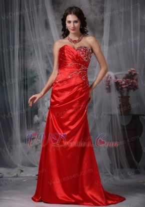 Sweetheart A-line Skirt Top Seller Prom Dress Scarlet Inexpensive